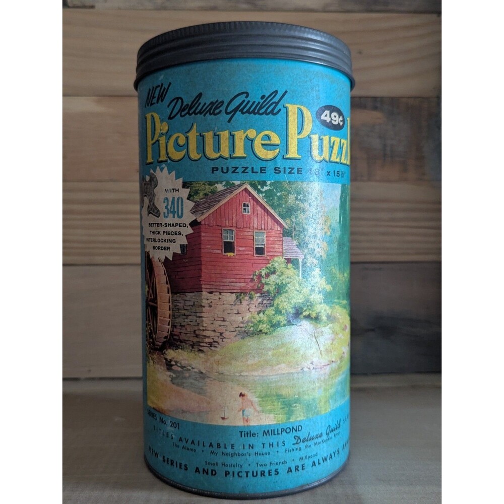 Vintage Whitman Deluxe Guild "Millpond" Landscape Jigsaw Puzzle  USA